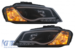 LED DRL Fari per Audi A3 8P Facelift Hatchback Sportback 2008-2012 Nero-image-6100092