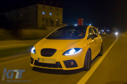 LED DRL fényszórók Seat Leon Altea Toledo 06.2005-2009 Fekete-image-6093347