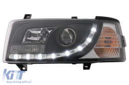 LED DRL fényszórók VW Transporter T4 (1990-2003) Fekete-image-6089214