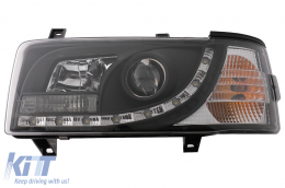 LED DRL fényszórók VW Transporter T4 (1990-2003) Fekete-image-6089224