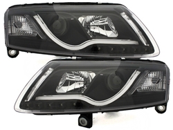 LED DRL Headlights suitable for Audi A6 C6 4F (2004-2008) Daytime Running Light Black for Xenon-image-52635