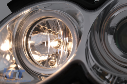 LED DRL Headlights suitable for Mercedes CLK W209 C209 Coupe A209 Cabrio (2003-2010) Chrome-image-6093973