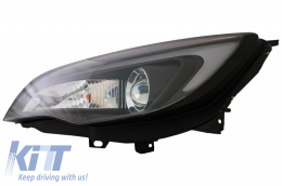 LED DRL Headlights suitable for Opel Astra J (2010-2015) TUBE LIGHT BLACK-image-6060657