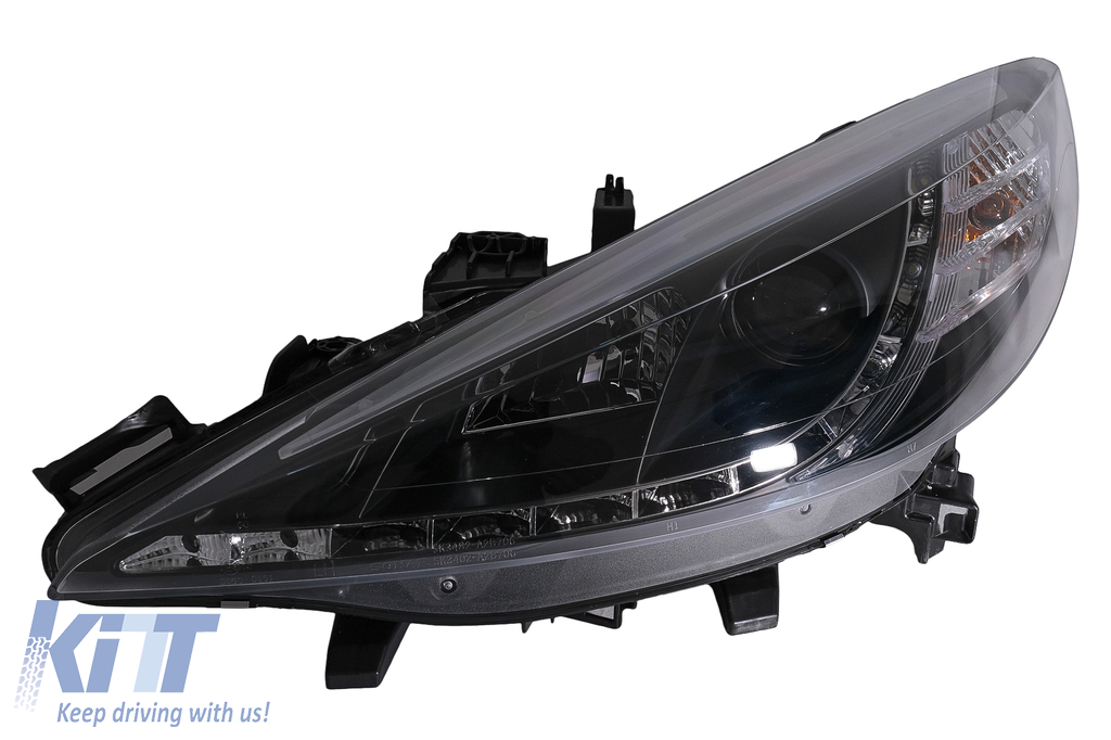 Phare Daylight LED DRL look Peugeot 207 06- noir