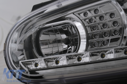 LED DRL Headlights suitable for VW Golf IV 4 (09.1997-09.2003) Chrome-image-6105367