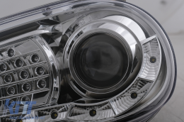 LED DRL Headlights suitable for VW Golf IV 4 (09.1997-09.2003) Chrome-image-6105368