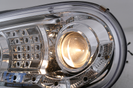 LED DRL Headlights suitable for VW Golf IV 4 (09.1997-09.2003) Chrome-image-6105372