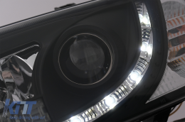 LED DRL Headlights suitable for VW Transporter T4 (1990-2003) Black-image-6089215