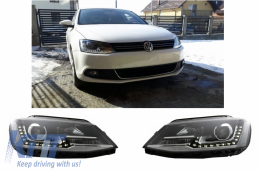 LED DRL Projector Headlights suitable for VW Jetta Mk6 VI (2011-2017) GTI Design-image-6041250