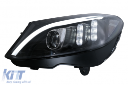 LED DRL Scheinwerfer für Mercedes C W205 S205 A205 C205 14-18 Dynamic Sequential-image-6105769