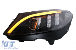 LED DRL Scheinwerfer für Mercedes C W205 S205 A205 C205 14-18 Dynamic Sequential-image-6105774