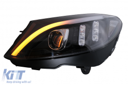 LED DRL Scheinwerfer für Mercedes C W205 S205 A205 C205 14-18 Dynamic Sequential-image-6105776