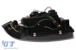 LED DRL Scheinwerfer passend für VW Transporter T4 1990-2003 Schwarz-image-6089228