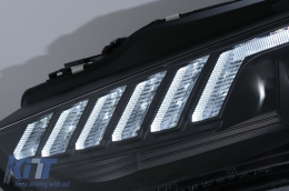 LED DRL Xenon fényszórók AUDI A4 B8.5 facelift (2012-2015) dinamikus irányjelző, fekete -image-6099978