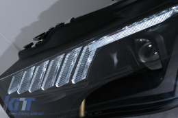 LED DRL Xenon fényszórók AUDI A4 B8.5 facelift (2012-2015) dinamikus irányjelző, fekete -image-6099979