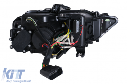 LED DRL Xenon fényszórók AUDI A4 B8.5 facelift (2012-2015) dinamikus irányjelző, fekete -image-6099989