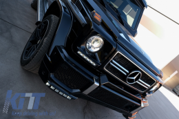 LED DRL Спойлер на Предна Броня подходящ за Mercedes G-Class W463 (1989-2017)-image-55769