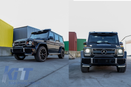 LED DRL Спойлер на Предна Броня подходящ за Mercedes G-Class W463 (1989-2017)-image-55771