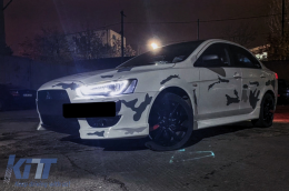 Фарове LED DRL подходящи за MITSUBISHI Lancer (2007-2017) Двоен проектор Динамичен последователен сигнал-image-6075006