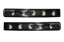 Черен Капаци за фарове LED DRL подходящи за Mercedes G-Class W463 (1989-2012) G65 Дизайн с Фарове Bi-Xenon-image-6020151