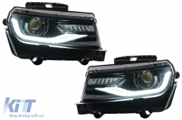 Фарове LED DRL , подходящи за Chevrolet Camaro Mk5 Facelift (2014-2015) Последователни кехлибарени Динамичен Въртящи се светлини Преобразуване на 2016+ Визия-image-6068713