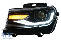 Фарове LED DRL , подходящи за Chevrolet Camaro Mk5 Facelift (2014-2015) Последователни кехлибарени Динамичен Въртящи се светлини Преобразуване на 2016+ Визия-image-6068716