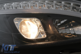 LED Első lámpa Mercedes C-osztály W204 S204 (2007-2010) modellekhez, fekete, dinamikus irányjelző-image-6078544