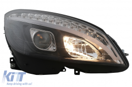 LED Első lámpa Mercedes C-osztály W204 S204 (2007-2010) modellekhez, fekete, dinamikus irányjelző-image-6078551