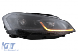 LED Első Lámpa VW Golf 7 VII (2012-2017) modellekhez, Facelift G7.5 R Line dizájn, dinamikus irányjelzőkkel-image-6105942