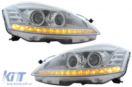 
LED Első lámpák MERCEDES W221 S-osztály (2005-2009) modellekhez, Facelift Dizájn-image-6074994