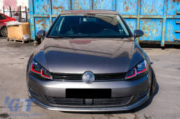 LED Első lámpák VW Golf 7 VII (2012-2017) Facelift G7.5 GTI kinézet dinamikus, sorozatos irányjelző fénnyel-image-6078430