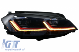 LED Első lámpák VW Golf 7.5 VII (2017-Up) GTI kinézet dinamikus, sorozatos irányjelző fénnyel-image-6042146