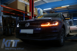 LED Fari per VW Golf 7 12-17 Facelift G7.5 R Line Look Luci Svolta Sequenziali-image-6042613