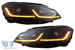 LED Fari per VW Golf 7 12-17 Facelift G7.5 R Line Look Luci Svolta Sequenziali-image-6105941