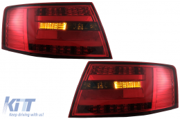 
LED fénysor hátsó lámpa Audi A6 C6 4F Sedan (04.2004-2008) modellekhez, 7-PIN piros/füst-image-6078355