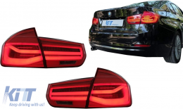 LED Feux Conversion en Look LCI pour BMW 3 F30 Pre LCI LCI 2011-2019 Rouge Clair-image-6106851