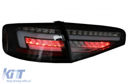 
LED hátsó lámpa Audi A4 B8 Sedan (2012-2015) modellekhez, piros/fekete, dinamikus irányjelzők-image-6082409