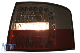 LED hátsó lámpa Audi A6 4B C5 Avant kombi (12.1997-01.2005) modellekhez, Tiszta üveg, piros/fehér-image-6077109