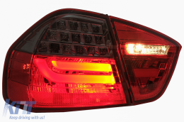 LED Hátsó lámpák BMW 3 Series E90 (2005-2008) LED Light Bar LCI Design Piros/sötétített-image-6033450