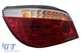 LED Hátsó lámpák BMW 5 Series E60 04.2003-03.2007 piros/áttetsző LCI Facelift Design-image-6091628