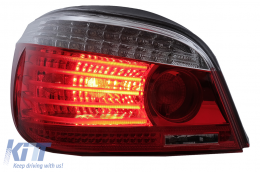LED Hátsó lámpák BMW 5 Series E60 04.2003-03.2007 piros/áttetsző LCI Facelift Design-image-6091633
