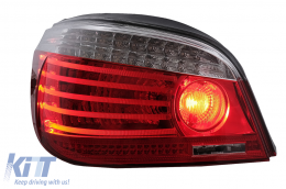 LED Hátsó lámpák BMW 5 Series E60 04.2003-03.2007 piros/áttetsző LCI Facelift Design-image-65800