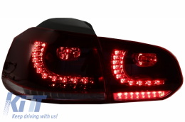 LED Headlights and Taillights suitable for VW Golf 6 VI (2008-2013) With Facelift G7.5 GTI Look Red Flowing Dynamic Sequential Turning Lights LHD-image-6052836