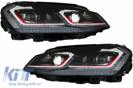 LED Headlights Bi-xenon Look suitable for VW Golf 7 VII (2012-2017) Facelift G7.5 GTI Design with Sequential Dynamic Turning Lights-image-6056088