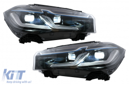 LED Headlights suitable for BMW X5 F15 (2013-2018) Conversion from HID to LED Black - HLBMF15NL