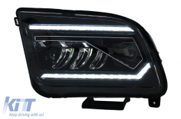 LED Headlights suitable for Ford Mustang V Pre-Facelift (2005-2009) Black Dynamic Sequential Turning Lights-image-6107198