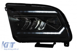 LED Headlights suitable for Ford Mustang V Pre-Facelift (2005-2009) Black Dynamic Sequential Turning Lights-image-6107201