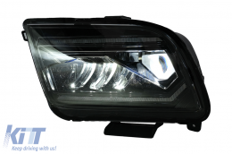 LED Headlights suitable for Ford Mustang V Pre-Facelift (2005-2009) Black Dynamic Sequential Turning Lights-image-6107205