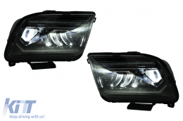 LED Headlights suitable for Ford Mustang V Pre-Facelift (2005-2009) Black Dynamic Sequential Turning Lights-image-6107206