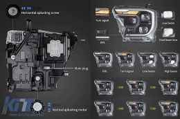 LED Headlights suitable for Ford Ranger T6.2 (2022-up) Dynamic Turning Lights-image-6110741